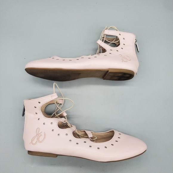 Sam Edelman Felicia Stella Eyelet Lace Up Flat Shoes Size 5 Girl Shoes - Picture 3 of 7